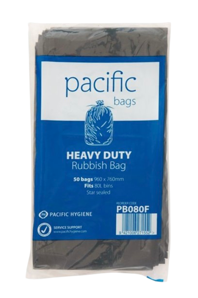 Pacific Rubbish Bag Black Flat Pack