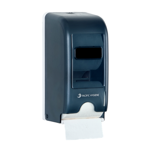 Pacific Hygiene 2 Roll Drop Down Toilet Tissue Dispenser - Smoke Blue