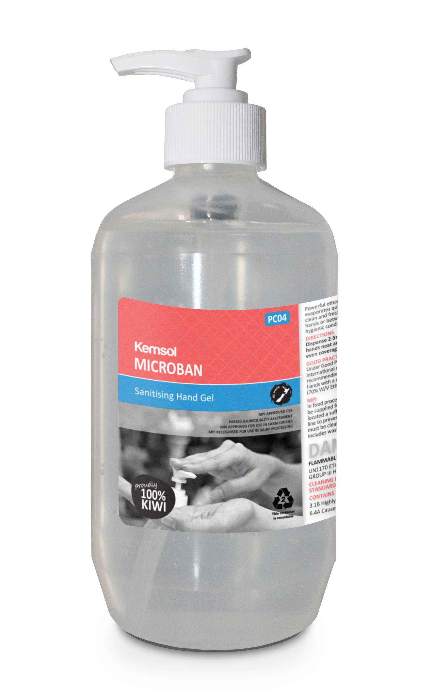 Kemsol Microban Hand Sanitiser 500ml Pump Bottle