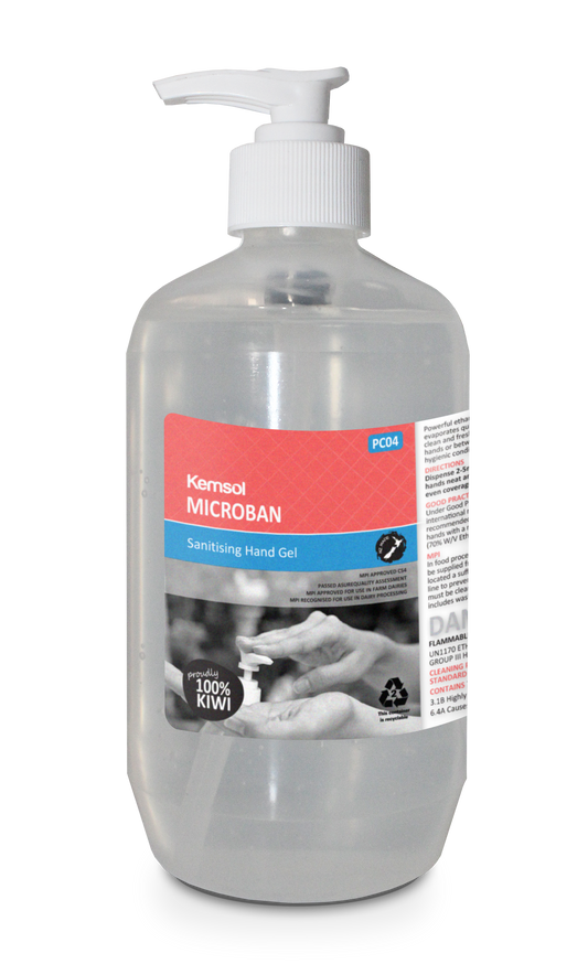 Kemsol Microban Hand Sanitiser 500ml Pump Bottle